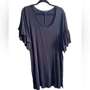 Lane Bryant Black Ruffle Sleeve Dress 22/24
